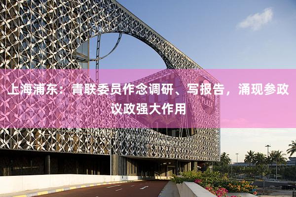 上海浦东：青联委员作念调研、写报告，涌现参政议政强大作用